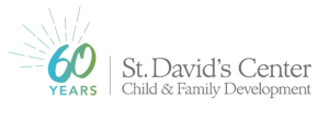 St. David's Center Child & Family Development 60 years logo. Links to more information further on page.
